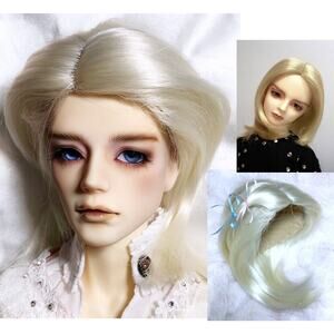 Volks 1/3 BJD Doll Super Dollfie Dream SD Wig 9/10 W-18 Ivory Blond One Curl